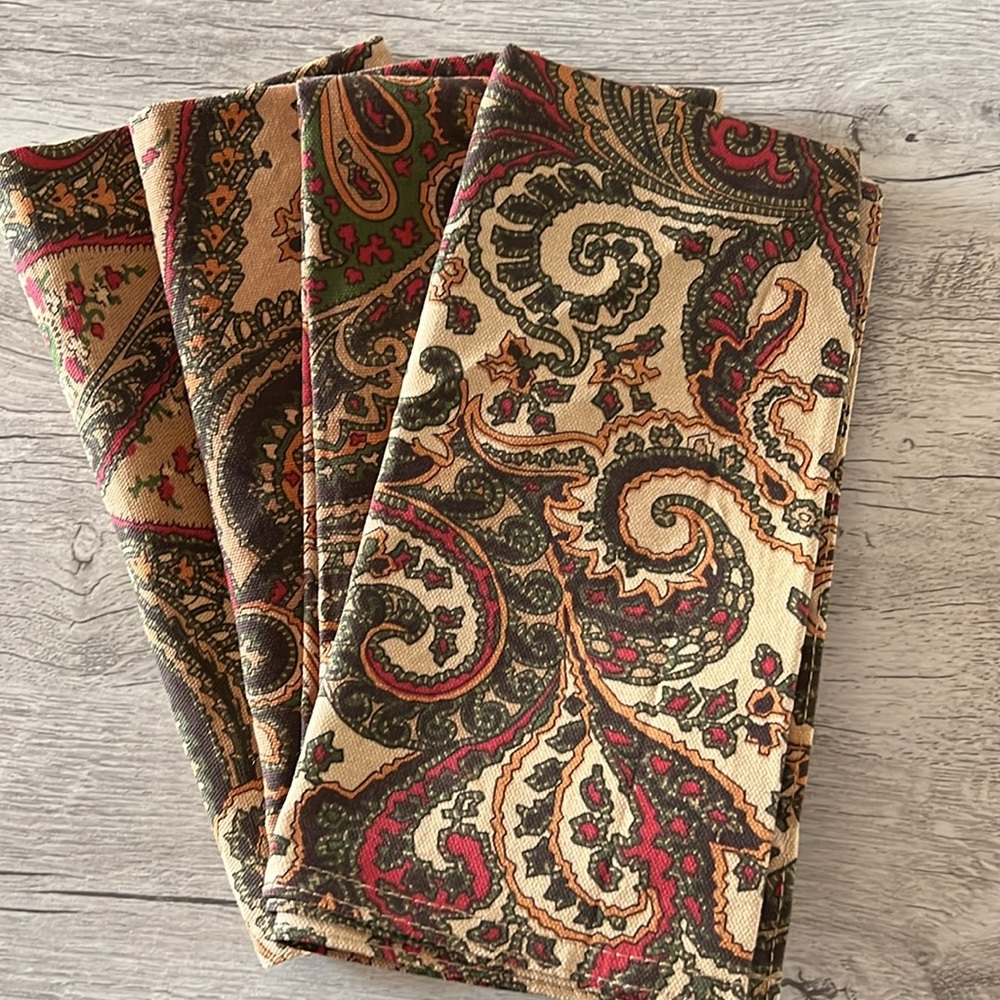Ralph Lauren Vintage Paisley Print Napkins